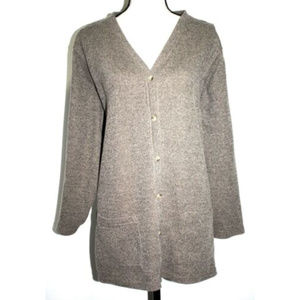 Vintage Express Womens L Cardigan Beige Heather
